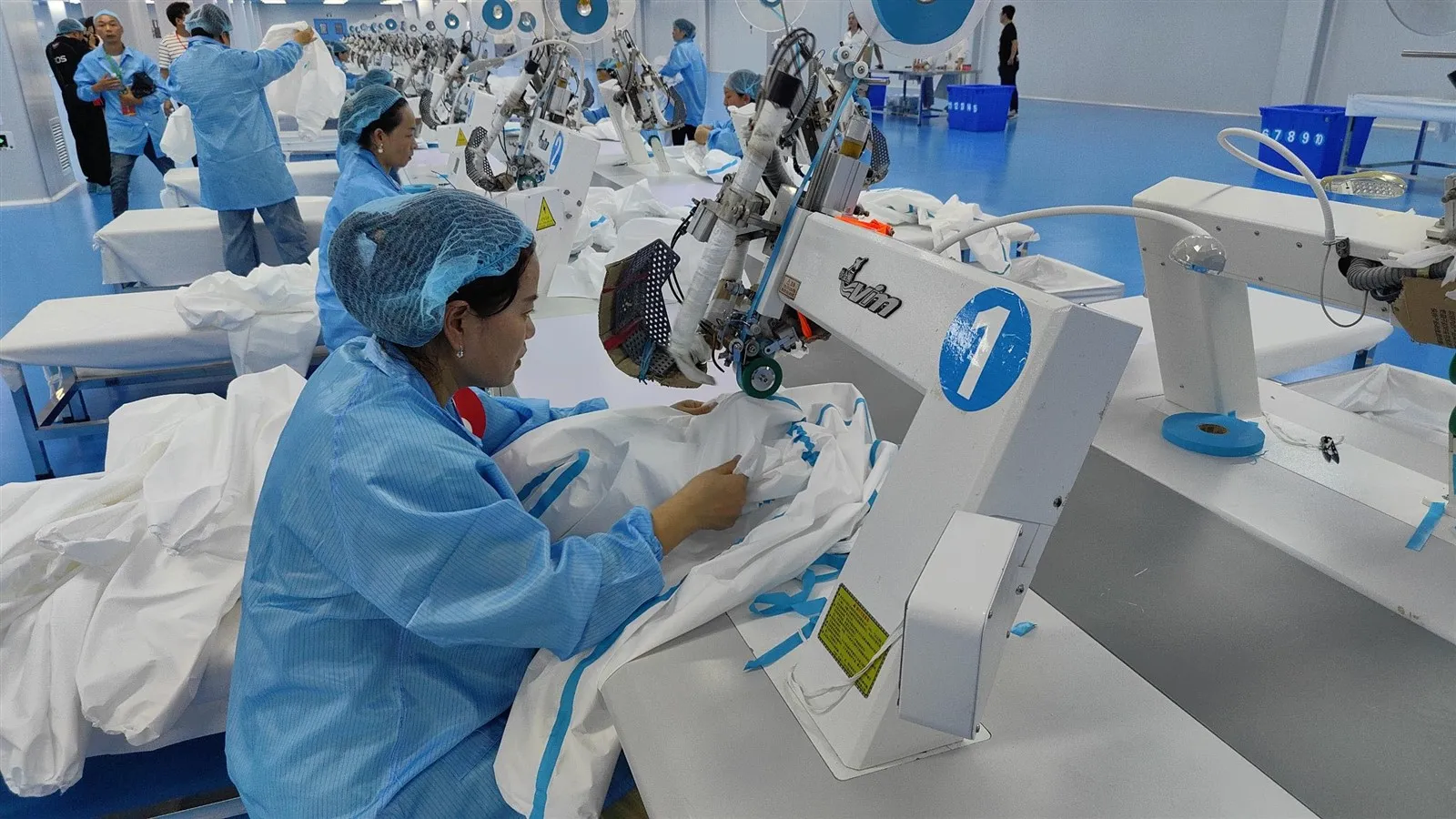 Production line of Coverall Production line of Coverall
